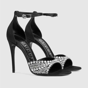 Gucci High Heel Sandals with crystals 🖤 Size 39